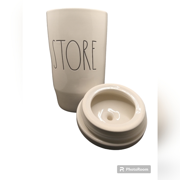 Rae Dunn "STORE" Ceramic Canister - Color: WHITE - Picture 4 of 12